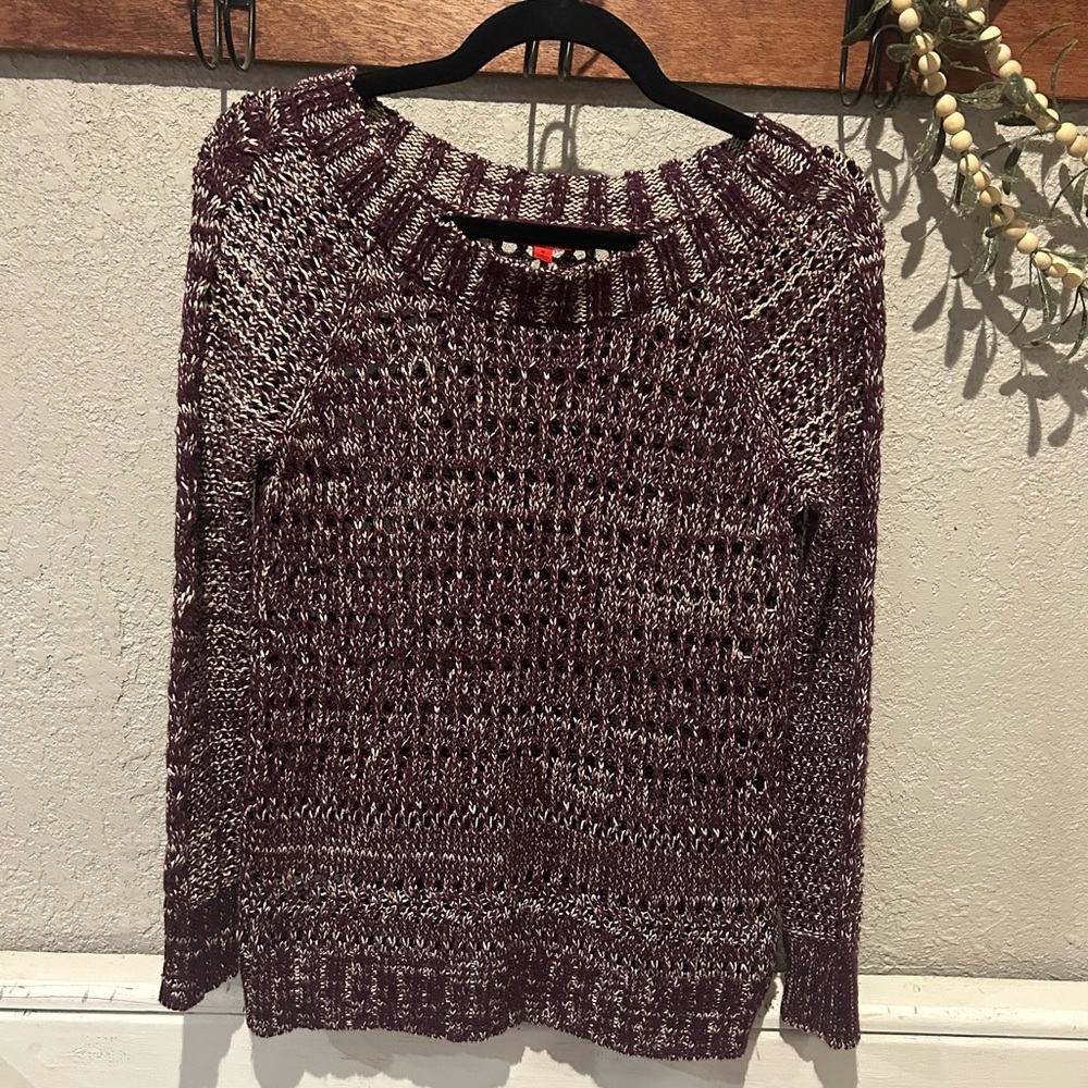 Narciso Rodriguez for Design Nation Women's Maroon Knit Sweater
